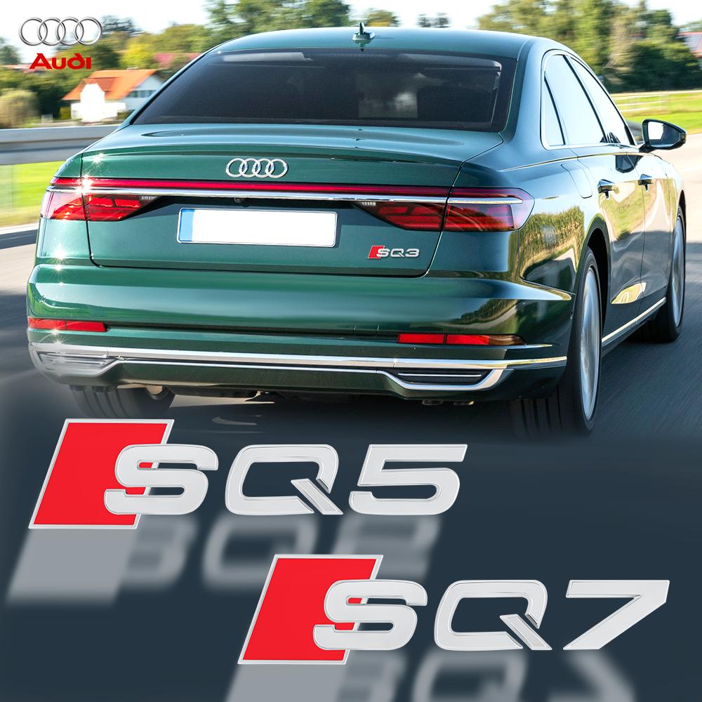 3D ABS Auto Body Rear Trunk Decoration Sticker Car Styling Emblem Decal Refit Accessories For Audi RS RSQ3 RSQ5 RSQ7 SQ3 SQ5 SQ7
