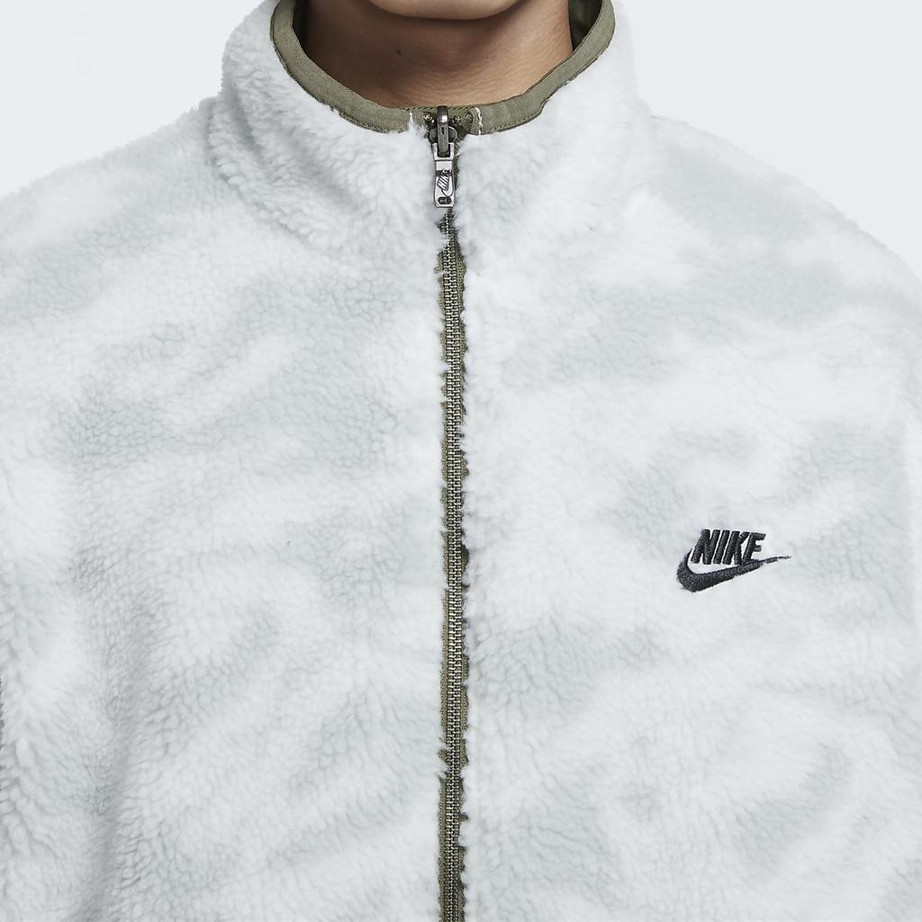 Nike Двусторонняя зимняя куртка Club Fleece Plus, средняя оливковая/черная мужская уличная одежда DQ4885-222