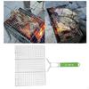 Stainless Steel Basket for Outdoor Camping BBQ Accessories Rack Grilling Fish, Chicken, Meat,