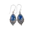 Natural Lapis Lazuli Gemstone 925 Sterling Silver Jewelry Handmade Hook Earrings EE-85-31
