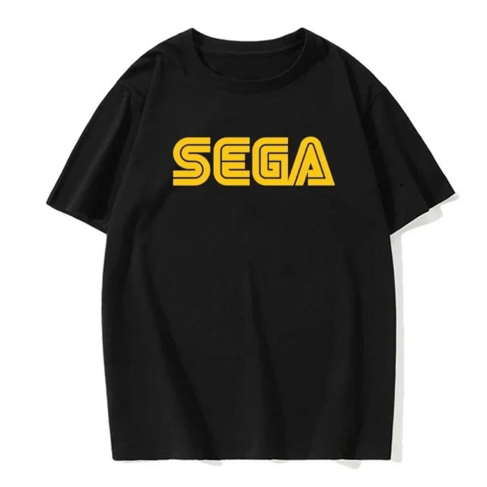 Новое поступление Мужская футболка с принтом логотипа Sega, летняя, повседневная, с коротким рукавом, модная уличная одежда, Харадзюку, большая мужская футболка