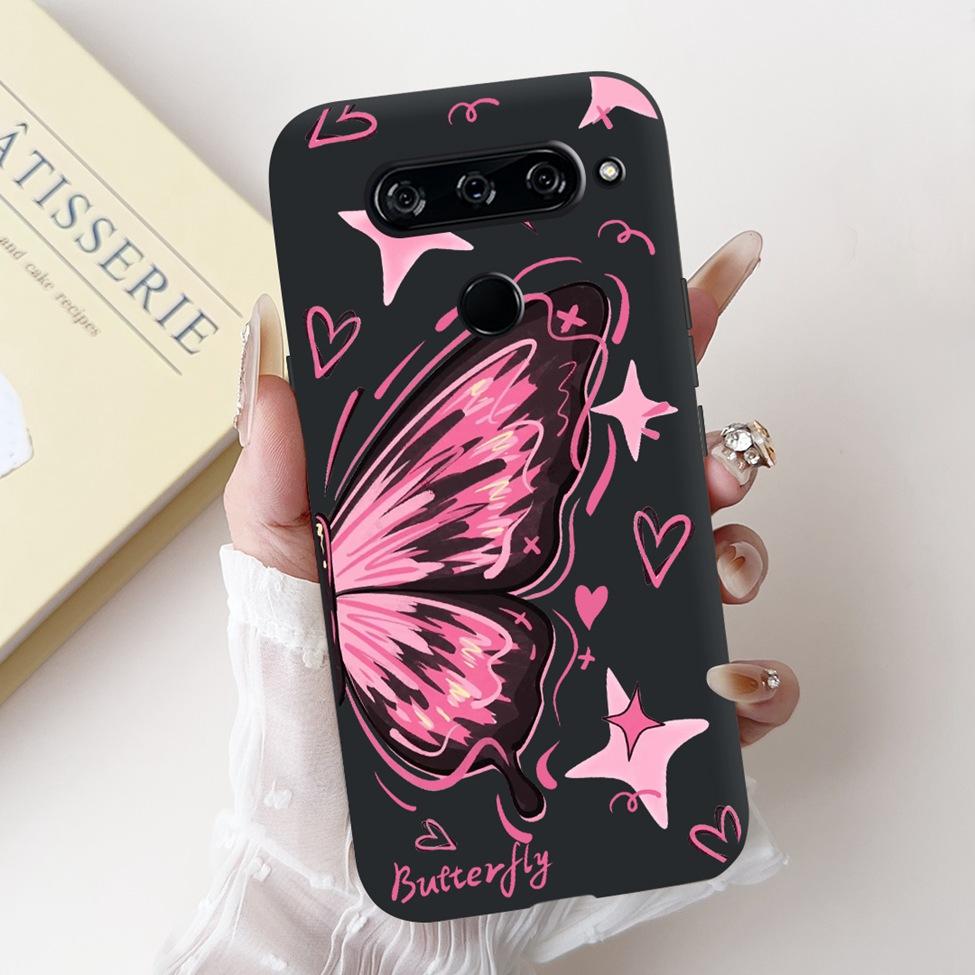Чехол для LG V40 V50 ThinQ V50S ThinQ, милый мультяшный кот, роскошный, крутой, ударопрочный, силиконовая задняя крышка для LG V50S ThinQ 5G