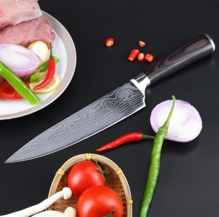 8-inch Chef Professional Japanese-style Damascus Steel Meat Cutting Tools Cooking Tools Kitchen Supplies