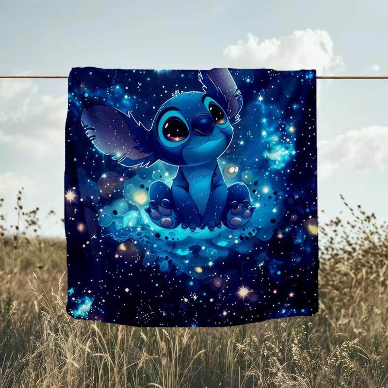 1PC Cartoon Aloha Alien 626 Printed Soft Flannel Blanket Throw for Adult Bedroom Living Room Sofa Camping Travel Fan gifts Christmas Gifts