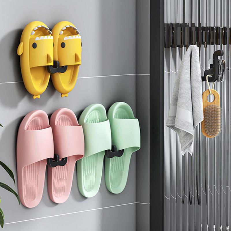 1 шт. вешалка для тапочек без перфорации, простой крючок для ванной комнаты, дренажная стойка для унитаза