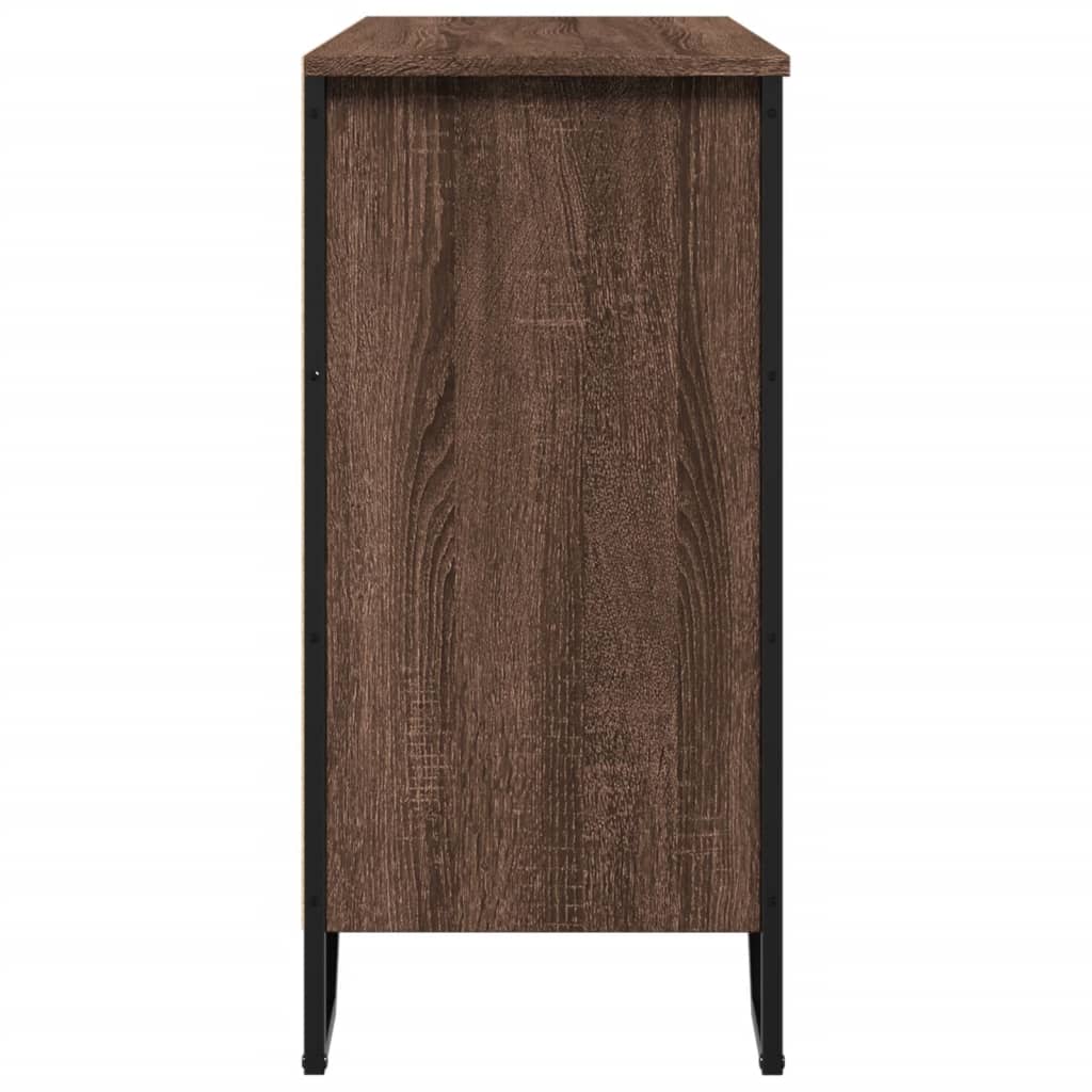 Vidaxl Szafka, Brązowy Dąb, 91X35,5X74,5 Cm, Materiał Drewnopochodny