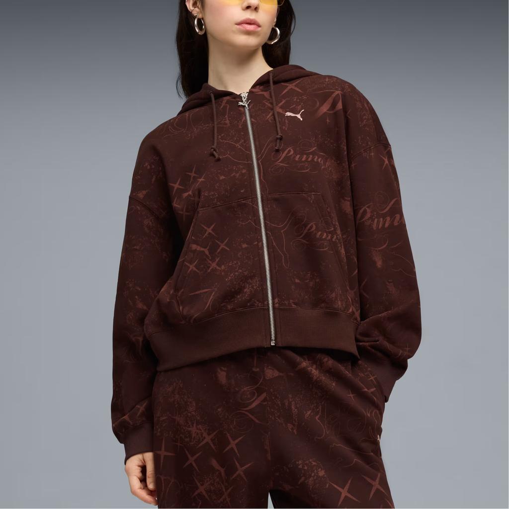 Puma Женская оверсайз худи на молнии Street Glam 637064-13