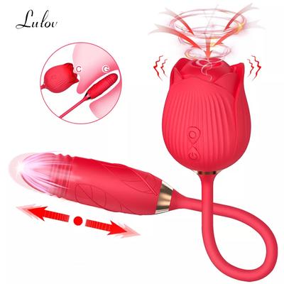 Фаллоимитатор с розой, сосущий вибратор, женский клитор, стимулятор присоски клитора, вибрирующее яйцо любви, товары для взрослых, сексуальные игрушки для женщин