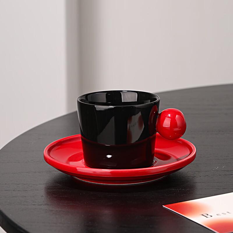 Elegant Ceramic Coffee Cup and Saucer Set