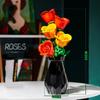 249PCS Rose Bouquet Building Blocks Creative Flower In Vase Model Bricks Desktop Decoration Diy Toys For Kids Holiday Gifts