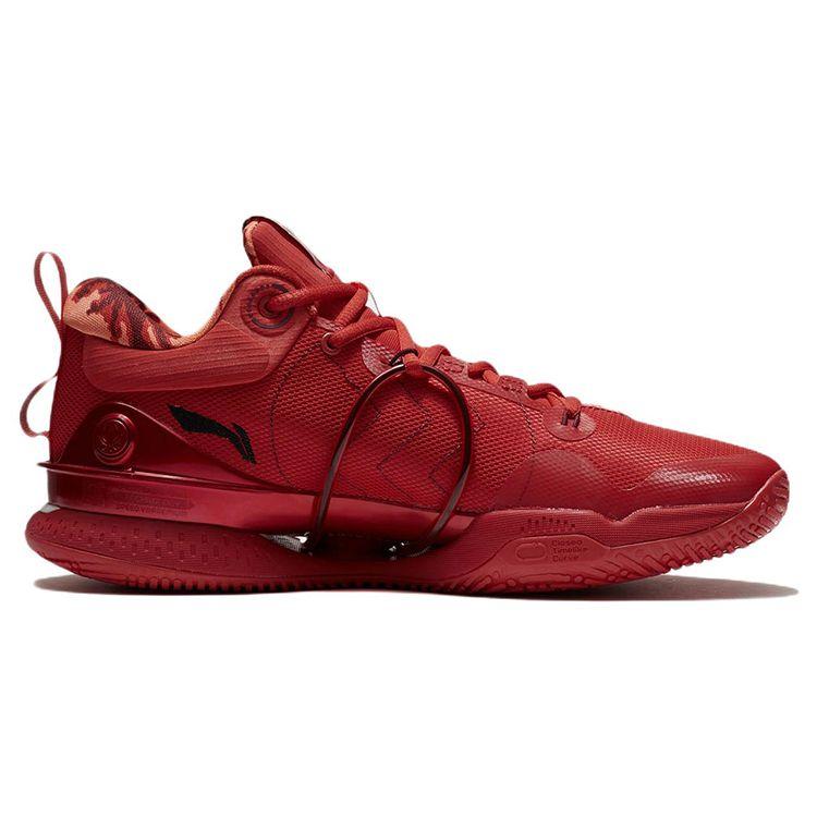 Li Ning Flash 8 Premium Shock Absorption Non-Slip Wear-Resistant Low-Top Basketball Shoes Men Sneaker Red ABAS005-5