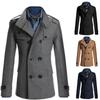 New Men's Woolen Coat Mid-length Woolen Windbreaker Men's Coat