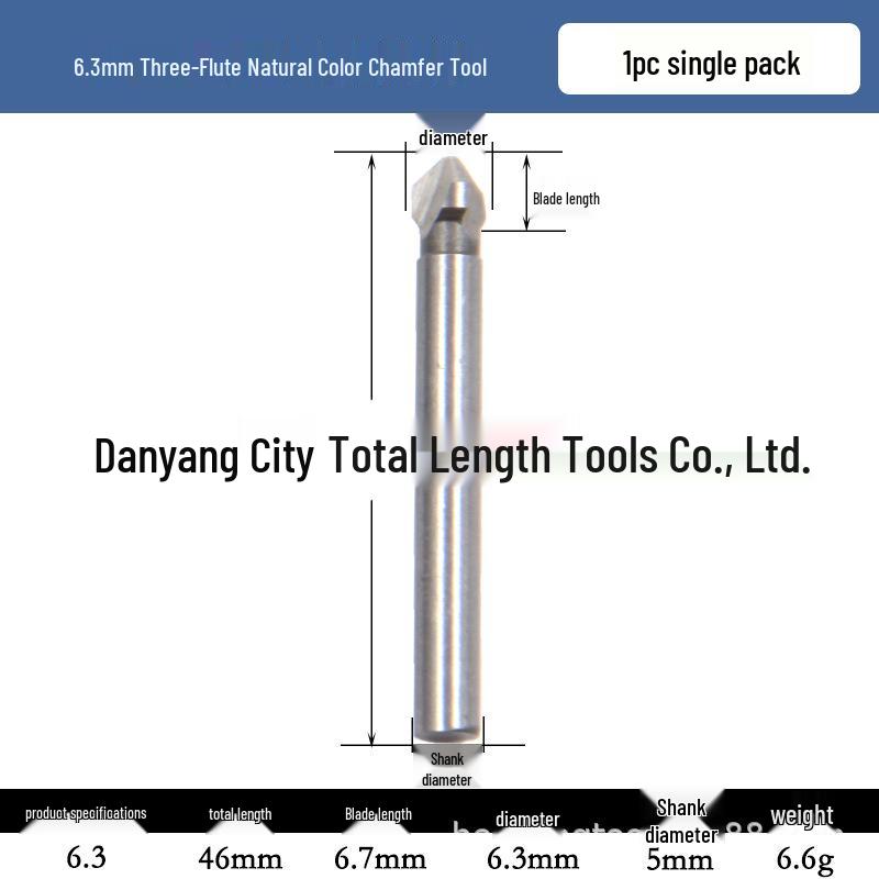 Трехзубая зенковка 90° из быстрорежущей стали и набор сверл-зенковок