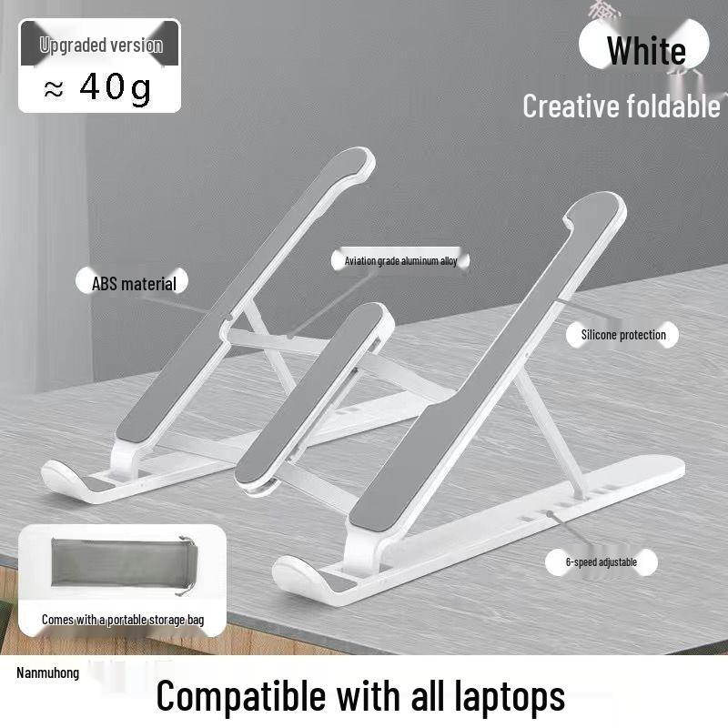 Laptop Stand with Cooling, Foldable Desktop Riser, Tablet Holder, Portable Adjustable Base