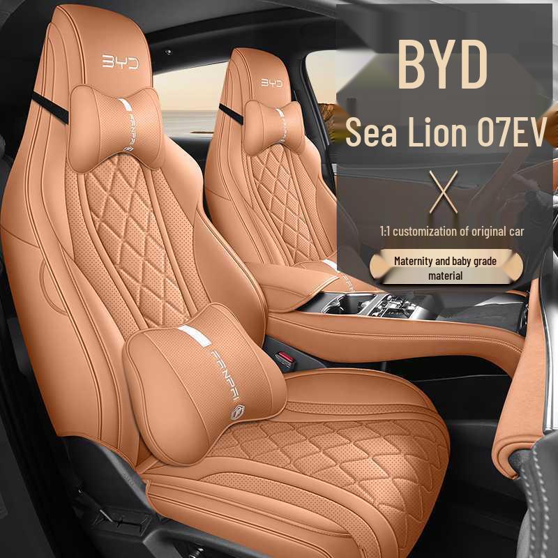 Всесезонные чехлы на сиденья из кожи с полным покрытием для BYD Hiace 07ev