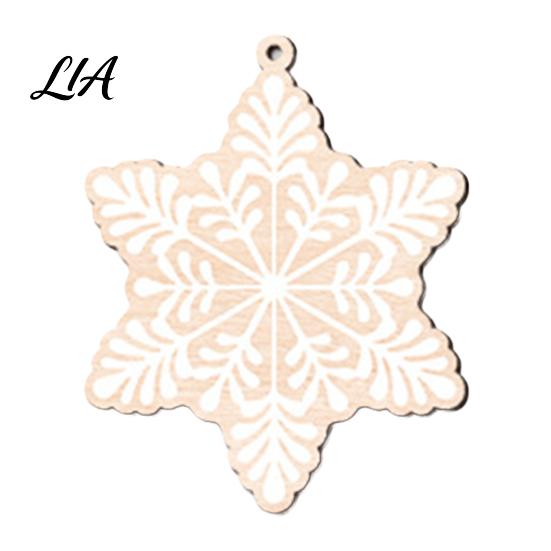 Customizable Holiday Gift Tags Wooden Christmas Snowflake Ornaments, Rustic Xmas Tree Hanging Decorations, Boho Accessories Winter Wonderland