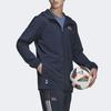 Adidas Монохромная повседневная футбольная куртка Бавария Мюнхен, мужская верхняя одежда, синяя HB6000