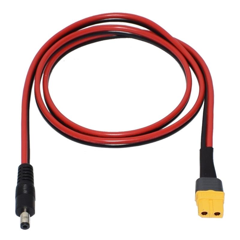 XT60 to DC5.5mmx2.1mm Male Female Power Cord for FPV Monitors and Model Toys Up to 180W