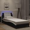 VidaXL Bed Frames with LED Lights, Upholstered Bed, Single Bed, Indoor Bedroom Adult Bed, Modern, Black 3214087