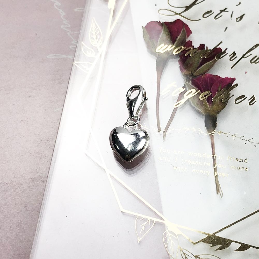 Heart 925 Silver Dangle Charm Pendant DIY Handmade Fashion Jewelry Findings Romantic Accessories For Women