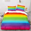 Colorful Rainbow Bedding Set Single Twin Full Queen King Size Rainbow Bed Set 3D Anime