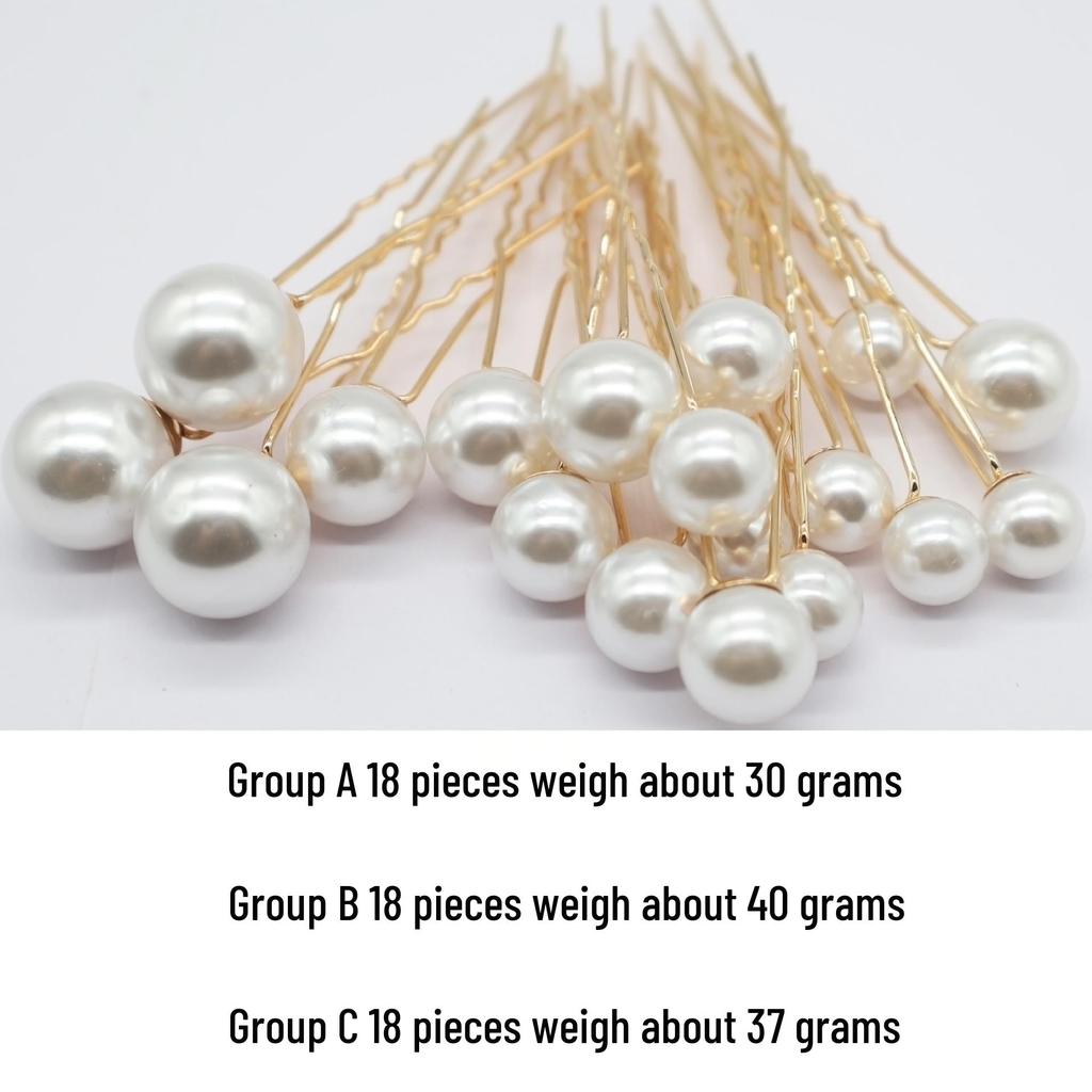 П-образная жемчужная заколка для свадебных причесок и укладок