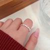 Korean Version Plain Ring Irregular 925 Sterling Silver Versatile Ring Women's Niche Ins Style Design Non-fading Combination Ring