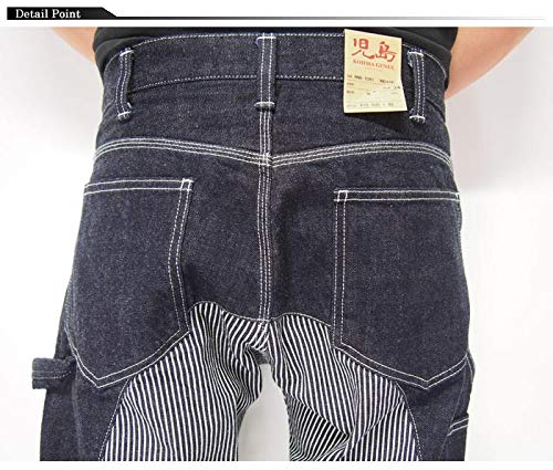 Kojima Jeans KOJIMA GENES Штаны-комбинезон обезьяны для художника, Джинсы/Деним/Сделано в Японии/Мужские/RNB-1081A-Индиго Гикори-36