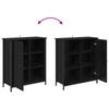 Sideboard in Black Oak Look 70 x 30 x 80 cm Engineered Wood