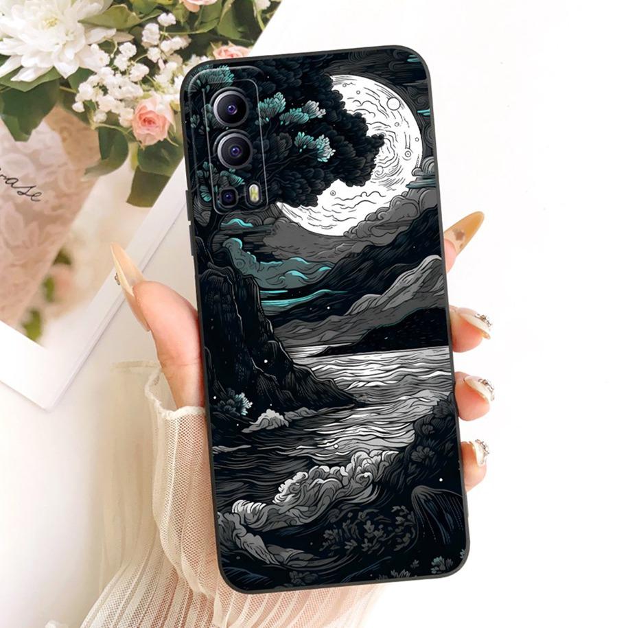 Case For Vivo Y52 Y72 5G Cover V2041 Popular Flower Soft Silicone Lens Protective Phone Shell For VivoY52 VivoY72 IQOO Z3 Bumper