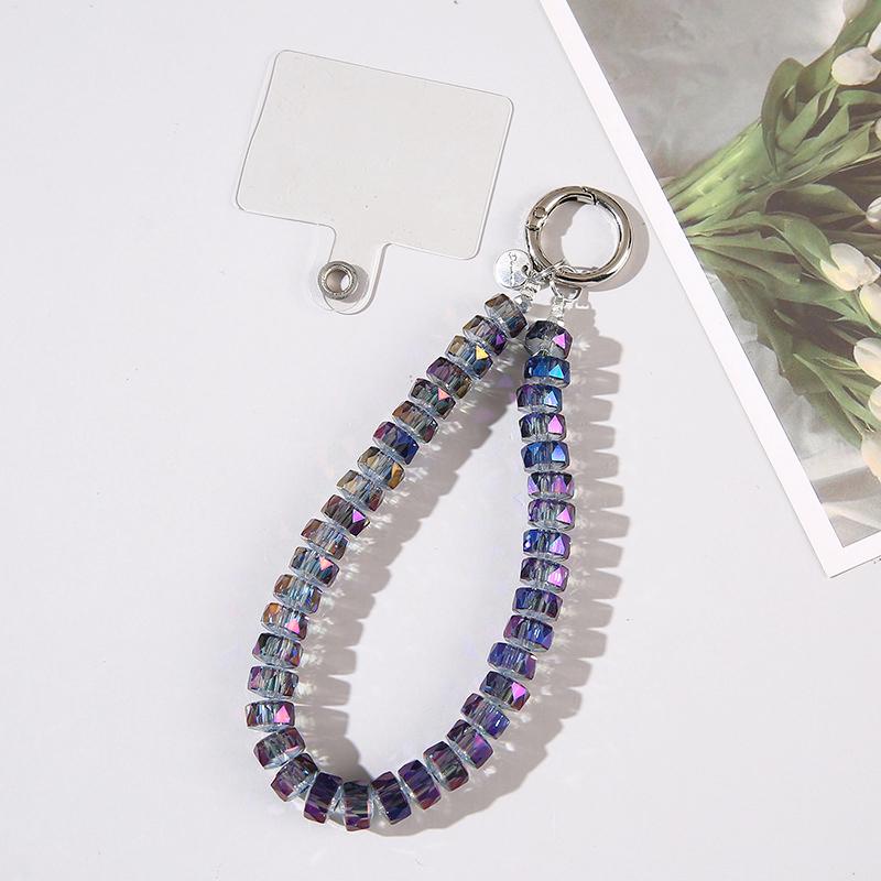 Colorful Plastic/Ceramics/Rock Chain Durable Portable Wrist Mobile Phone Strap Bracelet Hand Free Anti-lost Charm Keychain