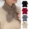 Thickening Cross Knitted Scarf Windproof Autumn Winter Scarves Thermal Neck Warmer Scarf  Unisex