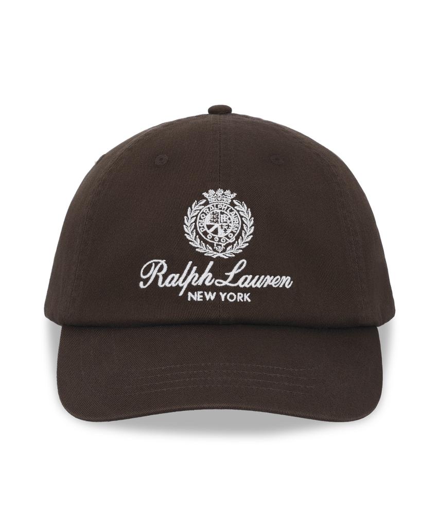 Кепка-бейсболка из твила с вышивкой герба POLO RALPH LAUREN - Темно-коричневый