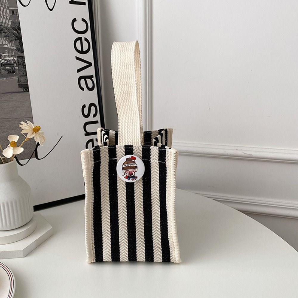 Striped Messenger Bag Cartoon Lunch Bag Fashion Hand Bags  Picnic