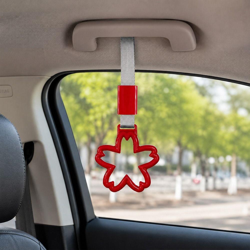Cherry Blossom Car Handle Strap Ring Anti Collision Warning Hand Strap Ring Car Interior
