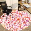 1pc Floral Pattern Chair Carpet for Office Non-Slip,  Machine Washable Rug for Office, Room - Polyester, Machine Made yy251029132