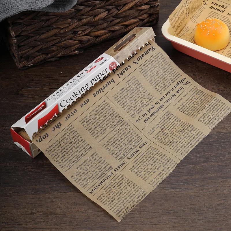 Parchment Paper Baking Tools Food Grade Grease Paper Bread Sandwich Burger Fries Wrappers Cookie Oilpaper 5 Meters Baking Tools