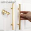 Stainless Steel Straight Cupboard Handles Knobs Gold Drawer Cabinet Door Knob Dresser Pulls with Screws Furniture Hardware