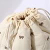 Large Capacity Cosmetic Storage Bag Bowknot Printed Sundries Organizer  Home Table Organizer