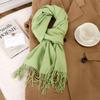 70Color Solid Winter Women Scarf Warm Thicken Cashmere Shawl Outdoor Tassels Pashmina Lady Wrap Windproof Scarves Fashion Luxury