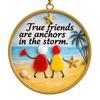Sea Glass Art Friendship Ornament Handmade Sea Glass Christmas Tree Ornament TRUE Friends Are