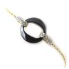 [L7862] - Gold Plated Bracelet 'Sissi' Black Gold