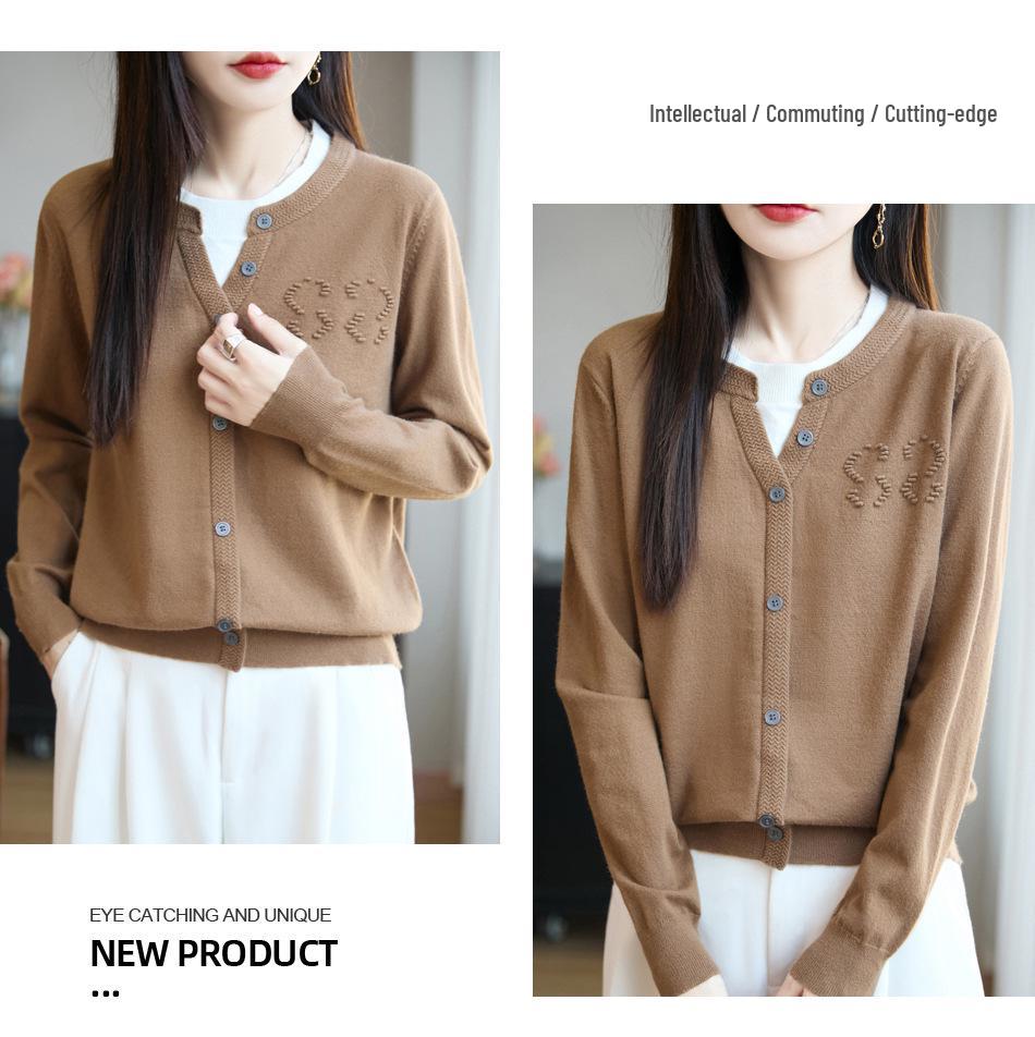 25 осенне-зимних женских трикотажных изделий: Кардиган из двух частей с бархатистой текстурой Энди, в корейском стиле