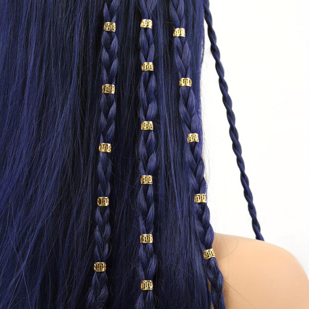 40pcs Metal Cuff Clips Dreadlocks Beads Dread Locks Hair Braid Tubes for Braids