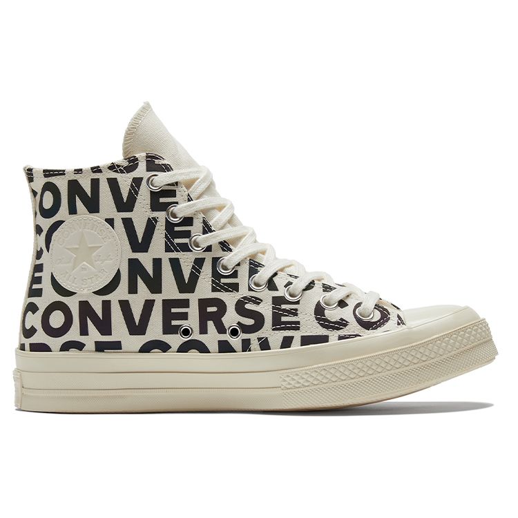 Converse Chuck Taylor All Star 1970-х Удобные Универсальные Модные Высокие Кеды из Канваса Унисекс Кроссовки Молочно-белый Черный 172511C