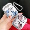 Чехол для Airpods Pro2 4 Pro3 1 Pro 2 3 Прозрачные Чехлы для Наушников Обложка Красный Синий Бабочка