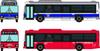 Tomytec The Bus Collection Bus Collection JR Kyushu Bus and Old Set of 2 Diorama Supplies 336877 (New Colors)