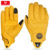 Retro Leather Motorcycle Gloves Vintage Men Women Moto Cycling Winter Gloves Touch Screen Motorbike Motorcross ATV Motor Guantes