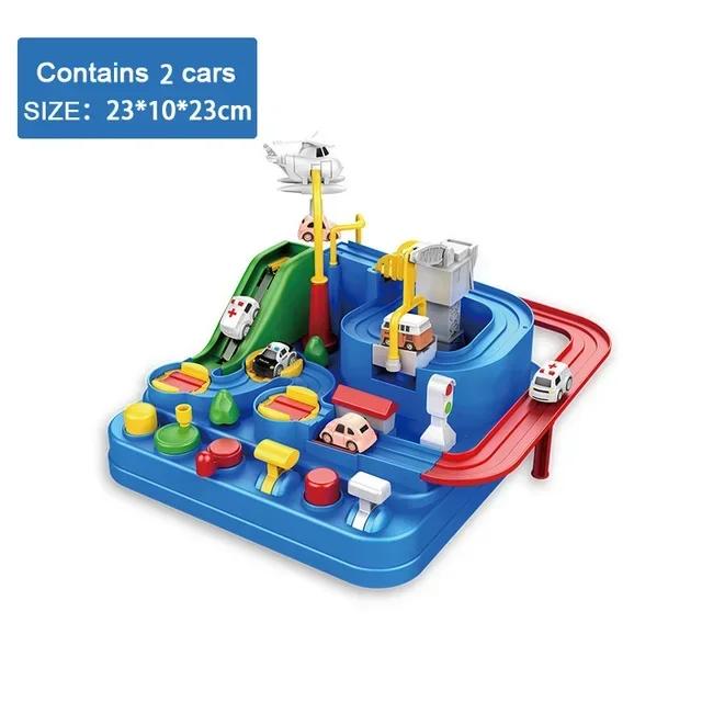 Детская головоломка, автомобиль, космический трек, игрушки, мини-железная дорога, детская игрушка, гоночный поезд Монтессори, механическое приключение, настольная игра, подарки для малышей