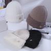 Women's Winter Warm Rabbit Wool Knitted Hat Korean Style Versatile Face Showing Small Windproof Ear Protection Wool Hat Cold Hat
